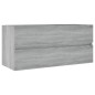 vidaXL Waschbeckenschrank Grau Sonoma 100x38,5x45 cm Holzwerkstoff vidaXL Waschbeckenschrank Grau Sonoma 100x38,5x45 cm Holzwerkstoff