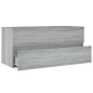 vidaXL Waschbeckenschrank Grau Sonoma 100x38,5x45 cm Holzwerkstoff vidaXL Waschbeckenschrank Grau Sonoma 100x38,5x45 cm Holzwerkstoff