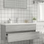vidaXL Waschbeckenschrank Grau Sonoma 100x38,5x45 cm Holzwerkstoff vidaXL Waschbeckenschrank Grau Sonoma 100x38,5x45 cm Holzwerkstoff