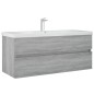 vidaXL Waschbeckenschrank Grau Sonoma 100x38,5x45 cm Holzwerkstoff vidaXL Waschbeckenschrank Grau Sonoma 100x38,5x45 cm Holzwerkstoff