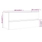 vidaXL Waschbeckenschrank Grau Sonoma 100x38,5x45 cm Holzwerkstoff vidaXL Waschbeckenschrank Grau Sonoma 100x38,5x45 cm Holzwerkstoff