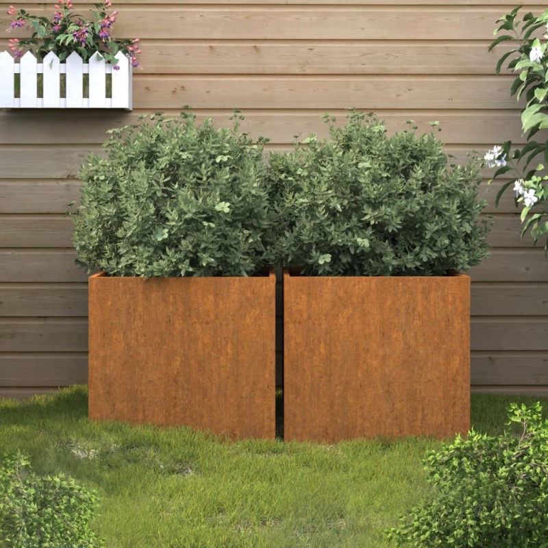 vidaXL Pflanzkübel 2 Stk. 49x47x46 cm Cortenstahl vidaXL Pflanzkübel 2 Stk. 49x47x46 cm Cortenstahl