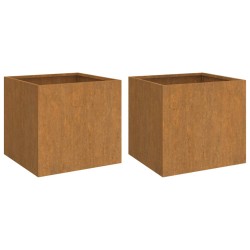 vidaXL Pflanzkübel 2 Stk. 49x47x46 cm Cortenstahl