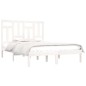 vidaXL Massivholzbett Weiß Kiefer 135x190 cm vidaXL Massivholzbett Weiß Kiefer 135x190 cm