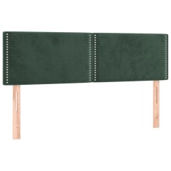 vidaXL Kopfteile 2 Stk. Dunkelgrün 72x5x78/88 cm Samt