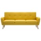 vidaXL 3-Sitzer-Sofa Stoff Gelb vidaXL 3-Sitzer-Sofa Stoff Gelb