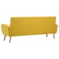 vidaXL 3-Sitzer-Sofa Stoff Gelb vidaXL 3-Sitzer-Sofa Stoff Gelb