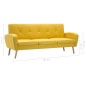vidaXL 3-Sitzer-Sofa Stoff Gelb vidaXL 3-Sitzer-Sofa Stoff Gelb