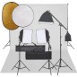 vidaXL Fotostudio-Set mit Beleuchtung, Hintergrund und Reflektor vidaXL Fotostudio-Set mit Beleuchtung, Hintergrund und Reflektor