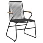 3-tlg. Garten-Essgruppe Schwarz PVC Rattan 3-tlg. Garten-Essgruppe Schwarz PVC Rattan