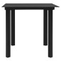 3-tlg. Garten-Essgruppe Schwarz PVC Rattan 3-tlg. Garten-Essgruppe Schwarz PVC Rattan