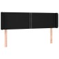 vidaXL LED Kopfteil Schwarz 147x16x78/88 cm Stoff