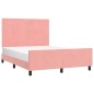 vidaXL Bettgestell mit Kopfteil Rosa 140x190 cm Samt vidaXL Bettgestell mit Kopfteil Rosa 140x190 cm Samt
