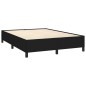 vidaXL Boxspringbett mit Matratze Schwarz 140x190 cm Stoff vidaXL Boxspringbett mit Matratze Schwarz 140x190 cm Stoff