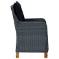 vidaXL 9-tlg. Garten-Essgruppe mit Auflagen Poly Rattan Dunkelgrau vidaXL 9-tlg. Garten-Essgruppe mit Auflagen Poly Rattan Dunkelgrau