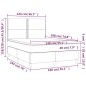 vidaXL Boxspringbett mit Matratze & LED Dunkelgrün 140x190 cm Samt vidaXL Boxspringbett mit Matratze & LED Dunkelgrün 140x190 cm Samt