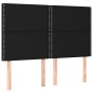 vidaXL Boxspringbett mit Matratze & LED Schwarz 140x200 cm Stoff vidaXL Boxspringbett mit Matratze & LED Schwarz 140x200 cm Stoff