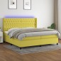 vidaXL Boxspringbett mit Matratze & LED Grün 200x200 cm Stoff vidaXL Boxspringbett mit Matratze & LED Grün 200x200 cm Stoff