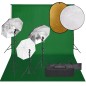 vidaXL Fotostudio-Set mit Beleuchtung, Hintergrund und Reflektor vidaXL Fotostudio-Set mit Beleuchtung, Hintergrund und Reflektor