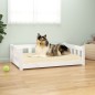 vidaXL Hundebett Weiß 95,5x65,5x28 cm Massivholz Kiefer vidaXL Hundebett Weiß 95,5x65,5x28 cm Massivholz Kiefer