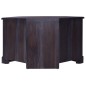 vidaXL Eck-TV-Schrank Hellschwarz 80x40x49 cm Massivholz Mahagoni vidaXL Eck-TV-Schrank Hellschwarz 80x40x49 cm Massivholz Mahagoni