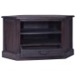 vidaXL Eck-TV-Schrank Hellschwarz 80x40x49 cm Massivholz Mahagoni vidaXL Eck-TV-Schrank Hellschwarz 80x40x49 cm Massivholz Mahagoni