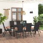 vidaXL 9-tlg. Garten-Essgruppe Schwarz und Braun vidaXL 9-tlg. Garten-Essgruppe Schwarz und Braun