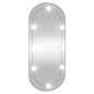 vidaXL Wandspiegel mit LED-Leuchten 35x80 cm Glas Oval vidaXL Wandspiegel mit LED-Leuchten 35x80 cm Glas Oval