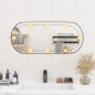 vidaXL Wandspiegel mit LED-Leuchten 35x80 cm Glas Oval vidaXL Wandspiegel mit LED-Leuchten 35x80 cm Glas Oval