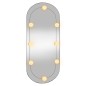 vidaXL Wandspiegel mit LED-Leuchten 35x80 cm Glas Oval vidaXL Wandspiegel mit LED-Leuchten 35x80 cm Glas Oval