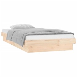 vidaXL Massivholzbett mit LEDs 90x190 cm