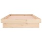 vidaXL Massivholzbett mit LEDs 90x190 cm vidaXL Massivholzbett mit LEDs 90x190 cm