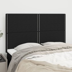 vidaXL Kopfteile 4 Stk. Schwarz 72x5x78/88 cm Stoff