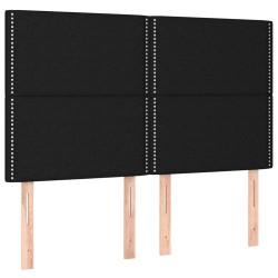 vidaXL Kopfteile 4 Stk. Schwarz 72x5x78/88 cm Stoff