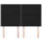 vidaXL Kopfteile 4 Stk. Schwarz 72x5x78/88 cm Stoff