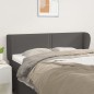 vidaXL Kopfteil mit Ohren Grau 147x23x78/88 cm Kunstleder