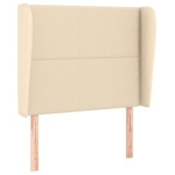 vidaXL Kopfteil mit Ohren Creme 83x23x118/128 cm Stoff