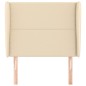 vidaXL Kopfteil mit Ohren Creme 83x23x118/128 cm Stoff