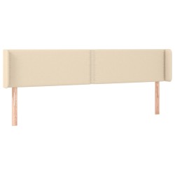 vidaXL Kopfteil mit Ohren Creme 163x16x78/88 cm Stoff