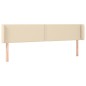vidaXL Kopfteil mit Ohren Creme 163x16x78/88 cm Stoff