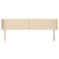 vidaXL Kopfteil mit Ohren Creme 163x16x78/88 cm Stoff