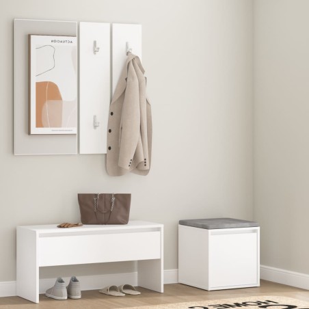 vidaXL Flurmöbel-Set Weiß Holzwerkstoff