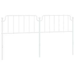 vidaXL Kopfteil Metall Weiß 200 cm