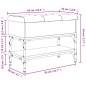 vidaXL Schuhbank Braun Eichen-Optik 62x32x45 cm Holzwerkstoff vidaXL Schuhbank Braun Eichen-Optik 62x32x45 cm Holzwerkstoff