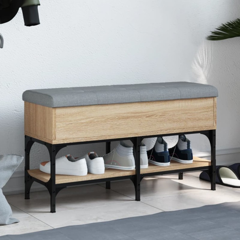 vidaXL Schuhbank Sonoma-Eiche 82x32x45 cm Holzwerkstoff vidaXL Schuhbank Sonoma-Eiche 82x32x45 cm Holzwerkstoff