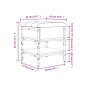 vidaXL Schuhbank Räuchereiche 42x42x45 cm Holzwerkstoff vidaXL Schuhbank Räuchereiche 42x42x45 cm Holzwerkstoff