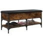 vidaXL Schuhbank Räuchereiche 102x42x45 cm Holzwerkstoff vidaXL Schuhbank Räuchereiche 102x42x45 cm Holzwerkstoff