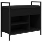 vidaXL Schuhbank Schwarz 65,5x32x57,5 cm Holzwerkstoff vidaXL Schuhbank Schwarz 65,5x32x57,5 cm Holzwerkstoff