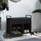 vidaXL Schuhbank Schwarz 65,5x32x57,5 cm Holzwerkstoff vidaXL Schuhbank Schwarz 65,5x32x57,5 cm Holzwerkstoff