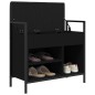 vidaXL Schuhbank Schwarz 65,5x32x57,5 cm Holzwerkstoff vidaXL Schuhbank Schwarz 65,5x32x57,5 cm Holzwerkstoff